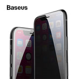 Baseus Anti Spy Screen Protector For iPhone X 0.3mm Full Coverage 9H Tempered Glass For iPhone X Protective Glass Film