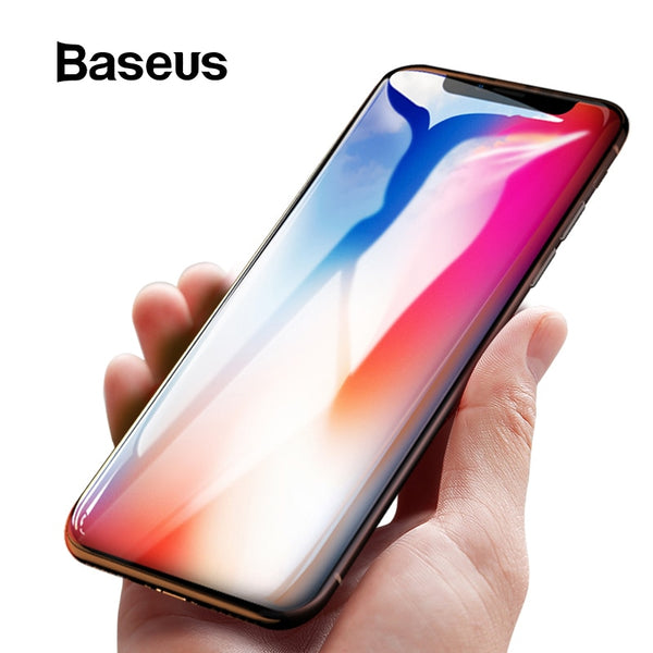 Baseus 0.15mm Screen Protector For iPhone X Tempered Glass Ultra Thin 9H Scratch Proof Protective Glass For iPhone X Front Film