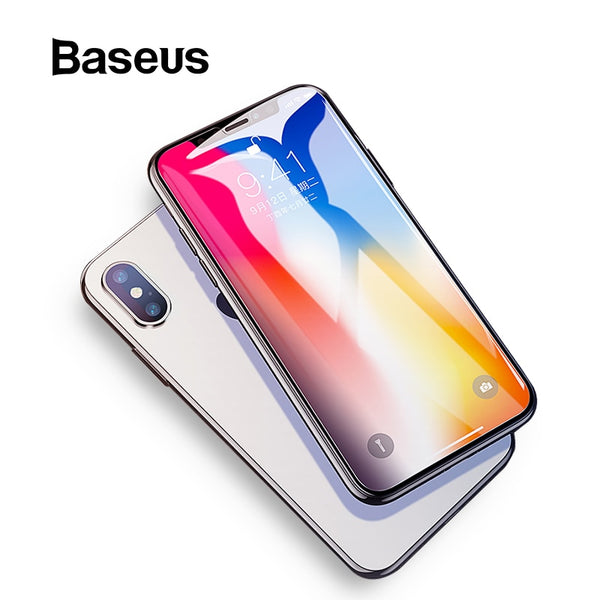 Baseus 0.2mm Protective Glass For iPhone Xs Xs Max XR 2018 Screen Protector Thin Full Coverage Tempered Glass Film For iPhone Xs