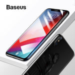Baseus Front Screen Protector + Back Tempered Glass For iPhone Xs Xs Max XR 2018 Protective Glass 9H Thin Full Coverage Glass