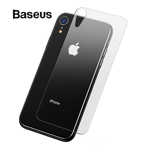 Baseus 0.3mm Transparent Back Temepred Glass For iPhone XR 6.1 2018 Back Film Scratch Proof Protective Glass For iPhone XR Glass