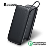 Baseus 20000mAh Power Bank For iPhone Xs Max XR 8 7 Samsung S9 USB PD Fast Charging + Dual QC3.0 Quick Charger Powerbank MacBook