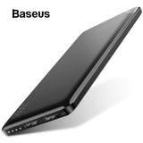 Baseus 10000mAh Power Bank For iPhone Mobile Phone External Battery Pack Mini Portable Power Bank Dual USB Charger Powerbank