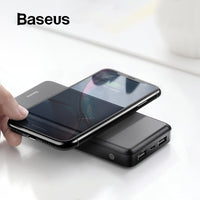 Baseus 10000mAh Wireless Charger Power Bank For iPhone Samsung Huawei Xiaomi Powerbank Dual USB Charging External Battery Pack